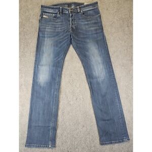 Diesel Industry Safado Mens 34x32 Regular Slim Straight Button Fly Jeans 1376